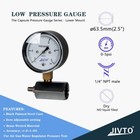 Low Capsule Pressure Gauge With Valve 0-5 Psi 2-1 2  Face Dial 
