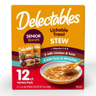  4 Pack  Delectables Stew Senior 10  Variety Pack Lickable Cat Treats  12-pack
