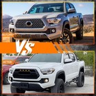 Front Grill Compatible With Toyota Tacoma Sr Sr5 Trd 2016-2023 Matte Black Fr   