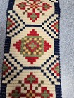 Vintage Norwegian Tapestry Bell Pull Cast Hardware Scandinavian Hand Made 5 X 30