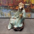 Vintage Shiwan Chinese Old Wise Teacher Figurine Sage 6 5  Tall Great Condition 