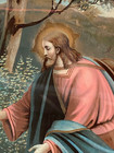Vintage Framed Jesus   The Lamb Good Shepherd Print