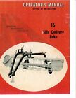 Ih International Harvester No 16 Side Delivery Wheel Driven Pull Hay Rake Manual