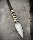 Custom Handmade High Carbon Steel Hunting Boar Spear With Leather Sheath