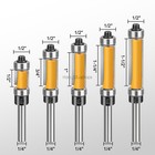 5x 1 4  Shank Flush Trim Top   Bottom Bearing Router Bit 1 2 1-1 2  Cut Diameter