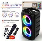 Portable Bluetooth Karaoke Machine  1 Bluetooth Microphone speaker With Lights