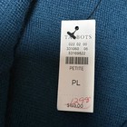 Nwt Talbots Petite Pl Pure Merino Wool Knit Blazer Jacket Cardigan Blue Capsule