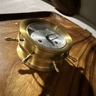 Vintage Schatz Ships Bell Clock 8 Day 7 Jewel Wheel Brass Maritime W key