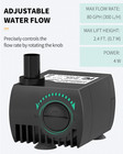 80 Gph Submersible Water Pump 4w 2 4ft Hig  Fountain Aquarium Fish Tank 