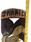 Jamaica Nice Rasta Man Spliff Genuine Hand Carved Sign Parrots Tropical Islands
