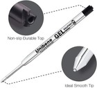 12 Parker Style Ballpoint Pen Refills  Medium Point  Gel Ink 6 Black   6 Blue
