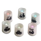 6 Battery Operated Votive Candles Halloween Colour Changing Led Candles