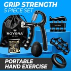 Hand Grip Strengthener Workout Kit  5 Pack   Forearm Grip Adjustable Resistance