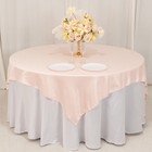 Blush Satin 72x72  Square Table Overlay Smooth Finish Party Catering Decorations
