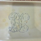Antique French Ivory Style Vanity Dresser Set 10 Pc Monogrammed Art Deco