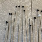 Huge Lot Of Vintage Antique Victorian Stick Hat Pins Black White Jeweled