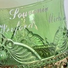 Waterford Michigan Mi Antique Depression Glass Souvenir Trinket Green Cup