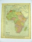 1895 Original Color Map Asia And Africa Historic 11 X 14 Continent Map