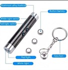 Keychain Red Laser Pointer Pen 650nm With White Led Torch Fun Pet Cat Dog Toy 