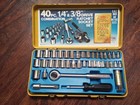 Vintage 1978 Royal Tools 40pc Japan Ratchet Socket Set 1 4    3 8     Original Case