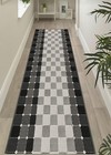 Checkerboard Black Gray Rug  White Geometric Squares Rug  Modern Monochrome Rugs