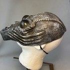 Vintage Alien Predator Style Full Face Halloween Costume Mask Silver Black Latex