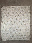 Vtg Triboro Baby Crib Quilt Teddy Bear Rocking Horse Boys And Girls White Usa
