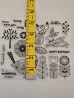 Woodland Critters Clear Stamp Set Animals Fox Bunny Partridge Flowers