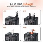 Universal Travel Adapter Converter International Wall Charger Ac Usb Power Plug