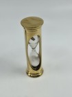 Vintage Solid Brass 3  Minute Hourglass Sand Timer Made In Taiwan Original Box
