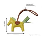 Handmade Genuine Leather Horse Bag Charm Keychain Tassel Purse Pendant Accessory