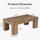 55 12 Inch Solid Wood Coffee Table Modern Farmhouse Center Table For Living Room