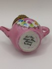 Limoges France Hand Painted Porcelain Teapot Trinket Box