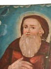 Antique Signed Handmade Hand-painted Mexican Folk Art Ex-voto Retablo On Tin