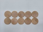 Lot Of 10 Vintage Blank Back Indian Head Wooden Nickels