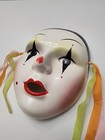 Vintage Mardi Gras Porcelain Ceramic Multi Color Face Mask Wall Hanging  A-5