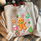 Cute Gingerbread Sweater  Gingerbread Man Christmas Holiday Sweatshirt