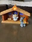 Fisher Price Little People Nativity Manger Scene 2 Figures  Partial Set  Works