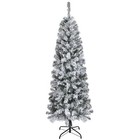 6ft Artificial Christmas Tree Snow Flocked Party Holiday Decorate Metal Stand