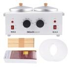 Wax Warmer Machine Pot Hot Double Heater Depilatory Paraffin Salon Wax Bean Kit