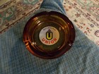 Vintage Dortmunder Union Beer Advertisement Amber Glass Ashtray 6  Rare Vg  
