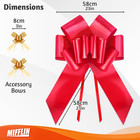 -usa Big Car Bow  red  23 Inch  Gift Bow  Giant Bow For Car  Birthday Bow  Huge