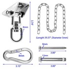 Hammock Hanging Kit With Swing Chain 39inch  1000lbs Capacity Hanging Hooks H   