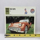 1955-1962 Triumph Tr3 Tr-3 Car Photo Spec Card 1956 1957 1958 1959 1960 1961