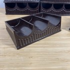 Vintage Chip-o-racks Brown Plastic Poker Chip Holders Lot Of 8     Bakelite Style
