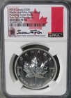 2024 Canada  20 Maple Leaf Uhr Pulsating Forest Ngc Reverse Pf 70 Signed  550
