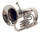 Sai Musicals Euphonium  Silver  3 Valve With Bag And Mouthpiece Heavy Quality