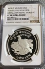 1974 Nepal 25 Rupee Silver Coin Ngc Pf68 Ulca Himalayan Monal Pheasant