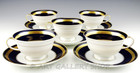 Rosenthal Germany Eminence Cobalt Blue   Gold Cups And Saucers Set Of 5 Unused