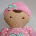 Carters Child Of Mine My First Doll Rattle Tan Dark Skin Pink Outfit Blue Heart